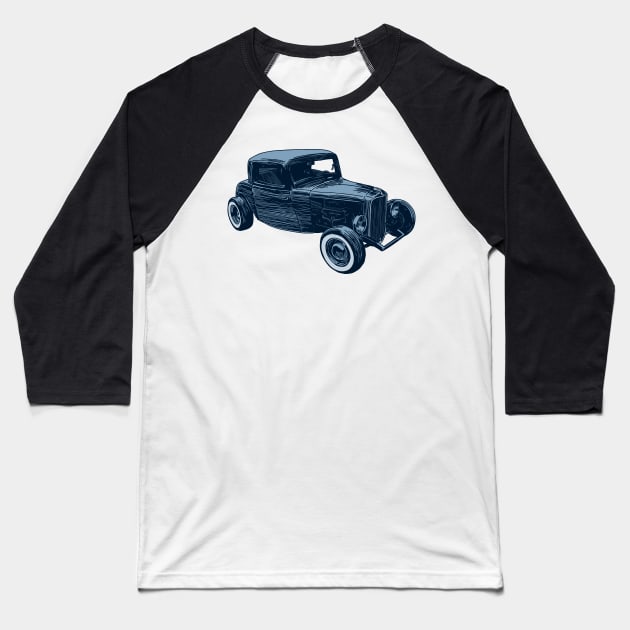 Hot Rod Baseball T-Shirt by nerdgonalley